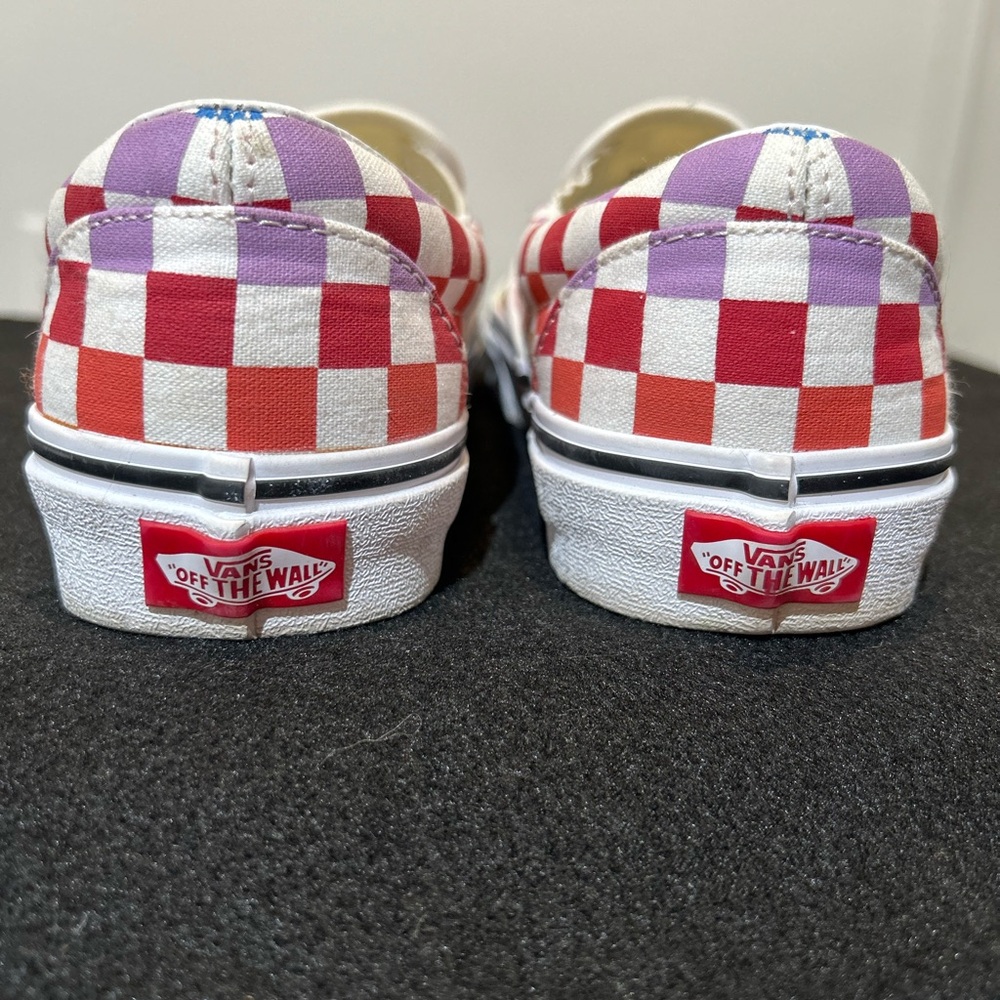 Vans Rainbow Checkered Slip-On Shoes - Picture 3 of 5